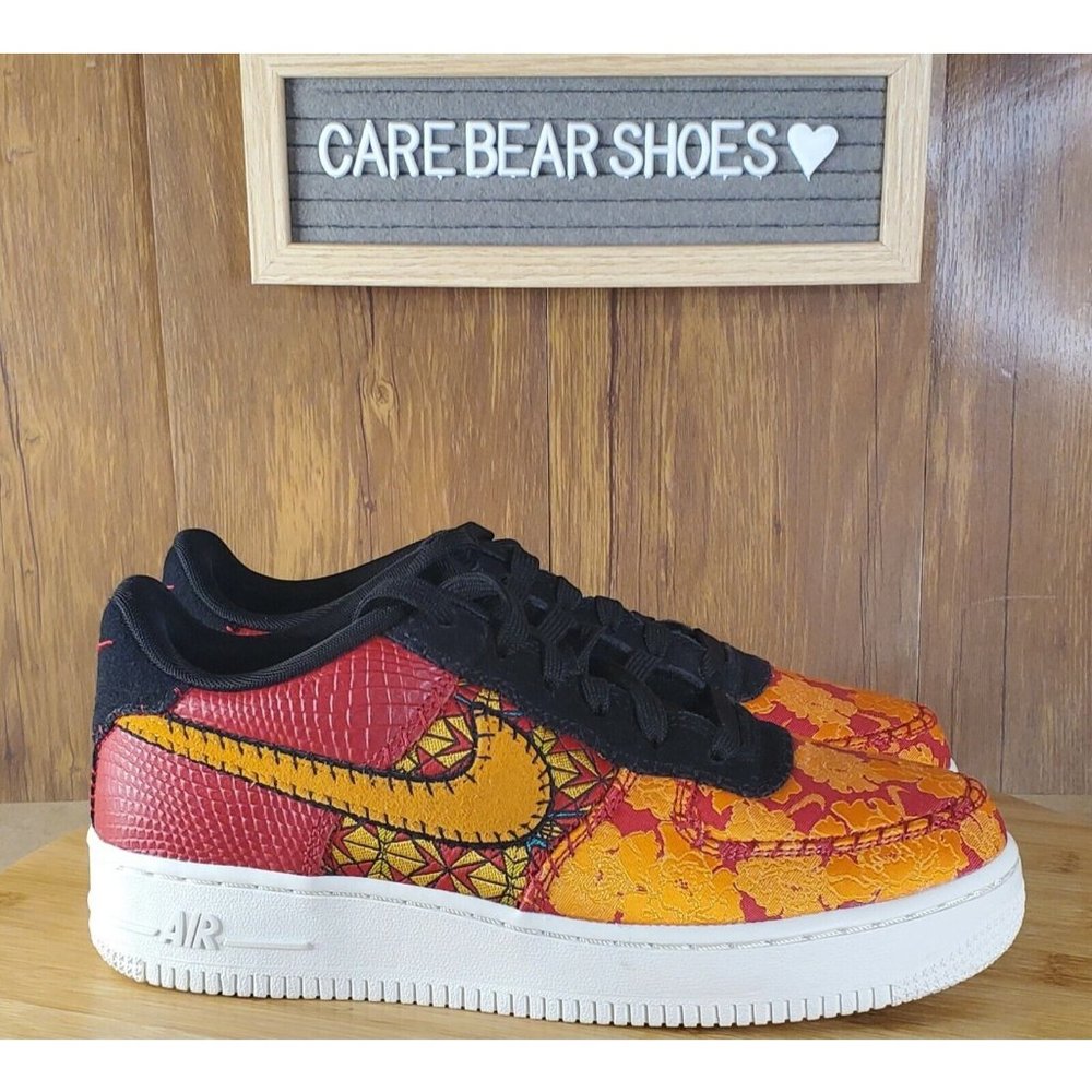 NIKE AIR FORCE 1 PRM (GS) Chinese New Year Sneakers AV5167-600 Sz 5.5Y= 7 Wmns